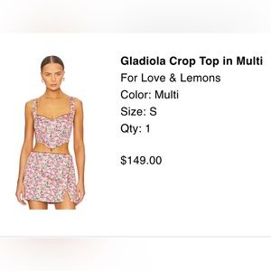 Gladiolia Crop Top in Multi- Revolve